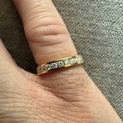 Demi-alliance 9 diamants synthétiques 1,60 carat Antonia